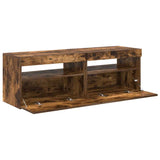 TV Cabinets 2 pcs with LED Lights Smoked Oak 60x35x40 cm 815679