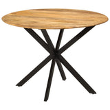 Dining Table 110x78 cm Solid Wood Mango and Steel 338454
