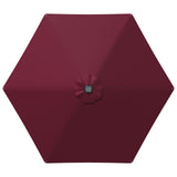 Garden Parasol with LED Lights and Base 270 x 270 cm Polyester 42036262