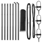 Fence with Posts Grey 0.6 x 10 m PVC-coated steel 3352770