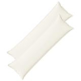 Cushion with Pillow HOUTEN 2 pcs White Faux Linen 934286