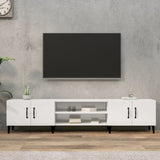 ZNTS TV Cabinet High Gloss White 180x31.5x40 cm Engineered Wood 816266