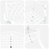 Garden Dining Set 7 pcs White Aluminium 3334698