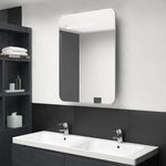 ZNTS LED Bathroom Mirror Cabinet Concrete Grey 60x11x80 cm 326502