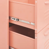Drawer Cabinet Pink Steel Large Drawer Cabinet Rectangular 336148