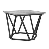 Coffee Table 3 pcs Grey Sonoma Engineered Wood and Steel 868282