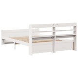 Bed Frame with Headboard without Mattress White 135x190 cm Double 3306753