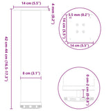 Coffee Table Legs 4 pcs Black 42-44 cm Steel 4012464