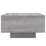Coffee Table with LED Lights Grey Sonoma 55x55x31 cm 836579