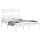 Bed Frame without Mattress White 120x200 cm Solid Wood Pine 3193527