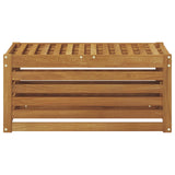 Outdoor Stool Bench Solid Acacia Wood Natural 79 x 43 x 37 cm 900681