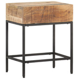 Side Table 40x30x50 cm Solid Rough Mango Wood 320938