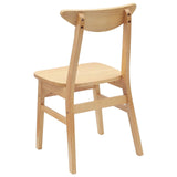 Dining Chairs 2 pcs Natural 42 x 47.5 x 81 cm Solid Rubber Wood 42020432