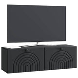 Wall-Mounted TV Cabinet Black 98 x 31 x 30 cm Engineered Wood 898216