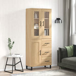 Highboard Sonoma Oak 69.5x34x180 cm Engineered Wood 3198684