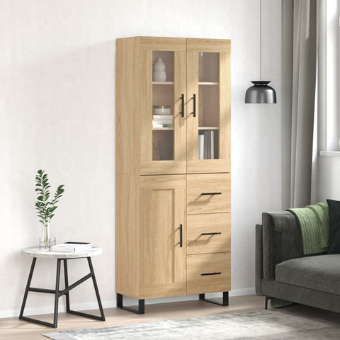 Highboard Sonoma Oak 69.5x34x180 cm Engineered Wood 3198684