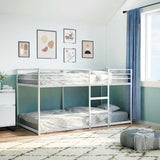 Bunk Bed without Mattress White 100x190 cm Steel 4019885