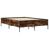 Bed Frame without Mattress Smoked Oak 150x200 cm King Size 3279794