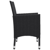 Garden Bistro Set Black and Brown 3095935