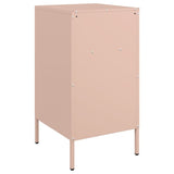 ZNTS Bedside Cabinets 2 pcs Pink 36x39x68 cm Steel 843081