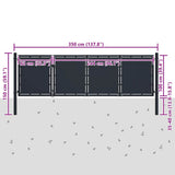 144536 Garden Gate Steel 350x100 cm Anthracite