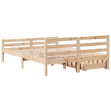 Bed Frame without Mattress 140x190 cm Solid Wood Pine 3301602