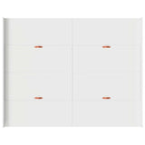 Storage Bed Frame White 140 x 200 cm Engineered wood 3335293
