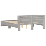 Bed Frame with LED without Mattress Grey Sonoma 160x200 cm 3207600
