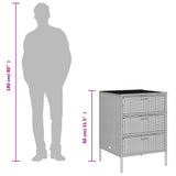 Garden Storage Cabinet Brown 55x59x80 cm Poly Rattan 365552
