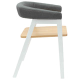 Dining Chairs 2 pcs White 54 x 57 x 73 cm Solid Rubber Wood 42020425