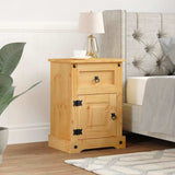 Bedside Cabinet Mexican Pine Corona Range 53x39x66 cm 243730
