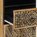 ZNTS 3 Piece Bathroom Furniture Set Solid Wood Mango 3206314