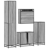 4 Piece Bathroom Furniture Set Grey Sonoma Engineered Wood 3301188