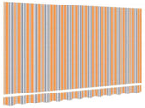 Awning Replacement Fabric Blue and Orange 3.5 x 2 m Polyester 42000514