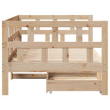 Daybed with Drawers without Mattress 90x200 cm Solid Wood 3302083