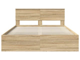 Bed Frame with Headboard Sonoma 120 x 200 cm Engineered wood 3407906