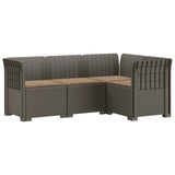 4-Seater Garden Sofa with Cushions Rattan Look PP Light Grey 3443976
