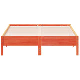 Bed Frame without Mattress Wax Brown 140x200 cm Solid Wood Pine 842701