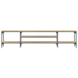 TV Cabinet Sonoma Oak 201x35x45 cm Engineered Wood&Iron 831814