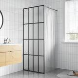 Walk-in Shower Screen Frosted Tempered Glass 90x195 cm 145685