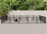 Outdoor Dog Kennel Steel 23.52 m 3124635