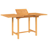 Extending Garden Table 110-160x80x75cm Solid Wood Teak 363487