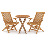 3 Piece Garden Dining Set Solid Wood Teak 3087187