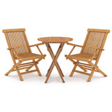 3 Piece Garden Dining Set Solid Wood Teak 3087187