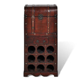 Wooden Wine Rack for 9 Bottles with Storage 240506