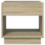 Coffee Table with Infinity LED Sonoma Oak 50x50x50 cm 847653