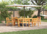 Garden Dining Set 7 pcs Brown Solid Acacia Wood 3375664
