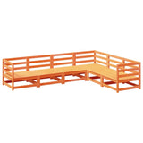 Garden Sofa Set Wax brown Solid pine wood Large Modular 3299453
