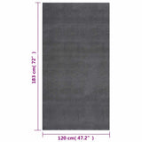 Shaggy Rug Anthracite 120x183 cm Polyester 353822