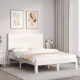 Bed Frame without Mattress White 140x190 cm Solid Wood Pine 3193642